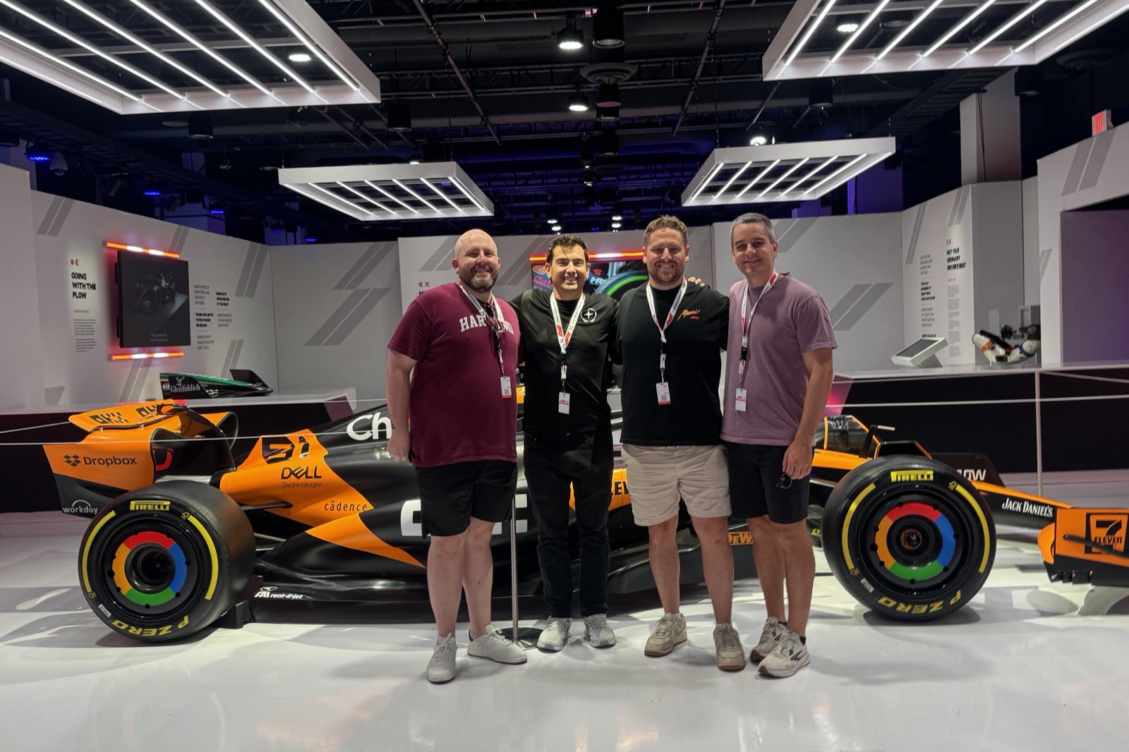 The Ultra team at a Formula 1 exhibit